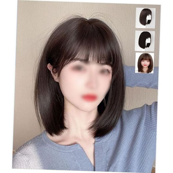 여자가발 여성가발 중단발 통가발 자연 머리 패션 - 상품 이미지