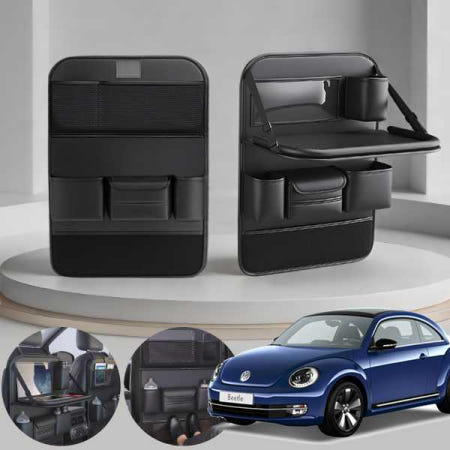폭스바겐 뉴비틀 1.8TSI 자동차 헤드레스트 접이식 테이블 멀티 포켓 블랙 1개