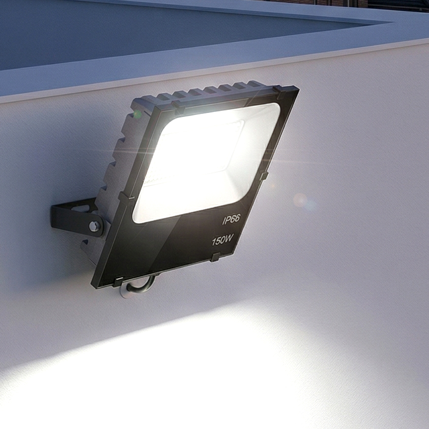 국산 고출력 사각 투광등 AC 150W LED 투광기 건물 보안등 외등 경관조명 벽등 - 상품 이미지