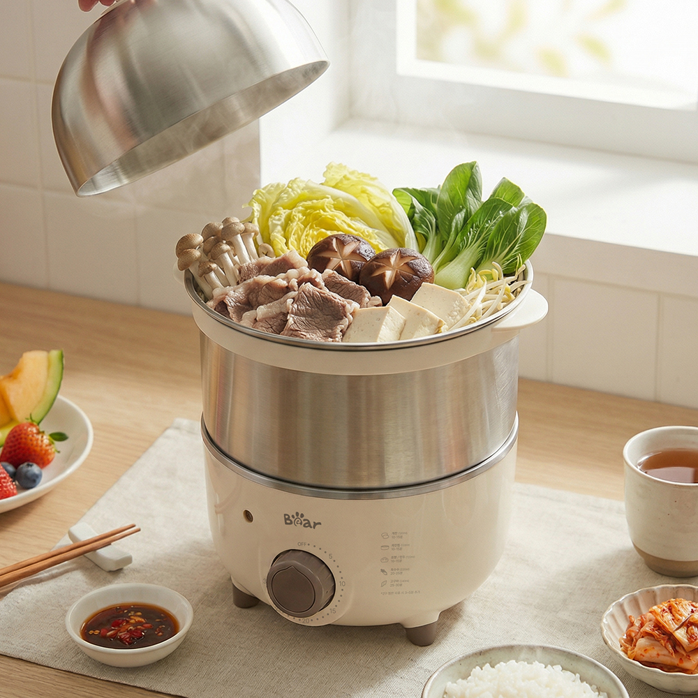 Bear 올스텐 미니 계란찜기 에그 쿠커 달걀삶는 기계 1단 타이머 고구마 호빵