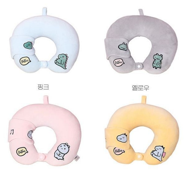 초경량 여행용 목베개 부드러운 쿠션 기내용 휴대용 베개 목 지지대 차량용 안목 목편 숙면 - 상품 이미지