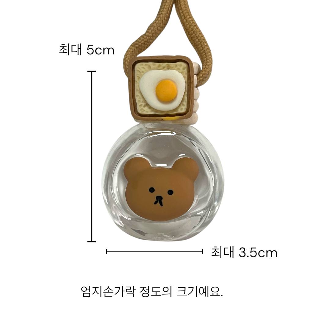 (걸이형) 차량방향제 공병 계란후라이 요리사 곰돌이, 10ml, 1개 - 상세 이미지 4