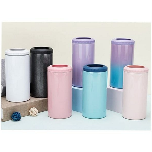 휴대용 음료 캔 쿨러 스테인리스 보냉 캔 홀더 500ml 야외용 캠핑캔 바베큐 스텐캔 낚시 - 상품 이미지