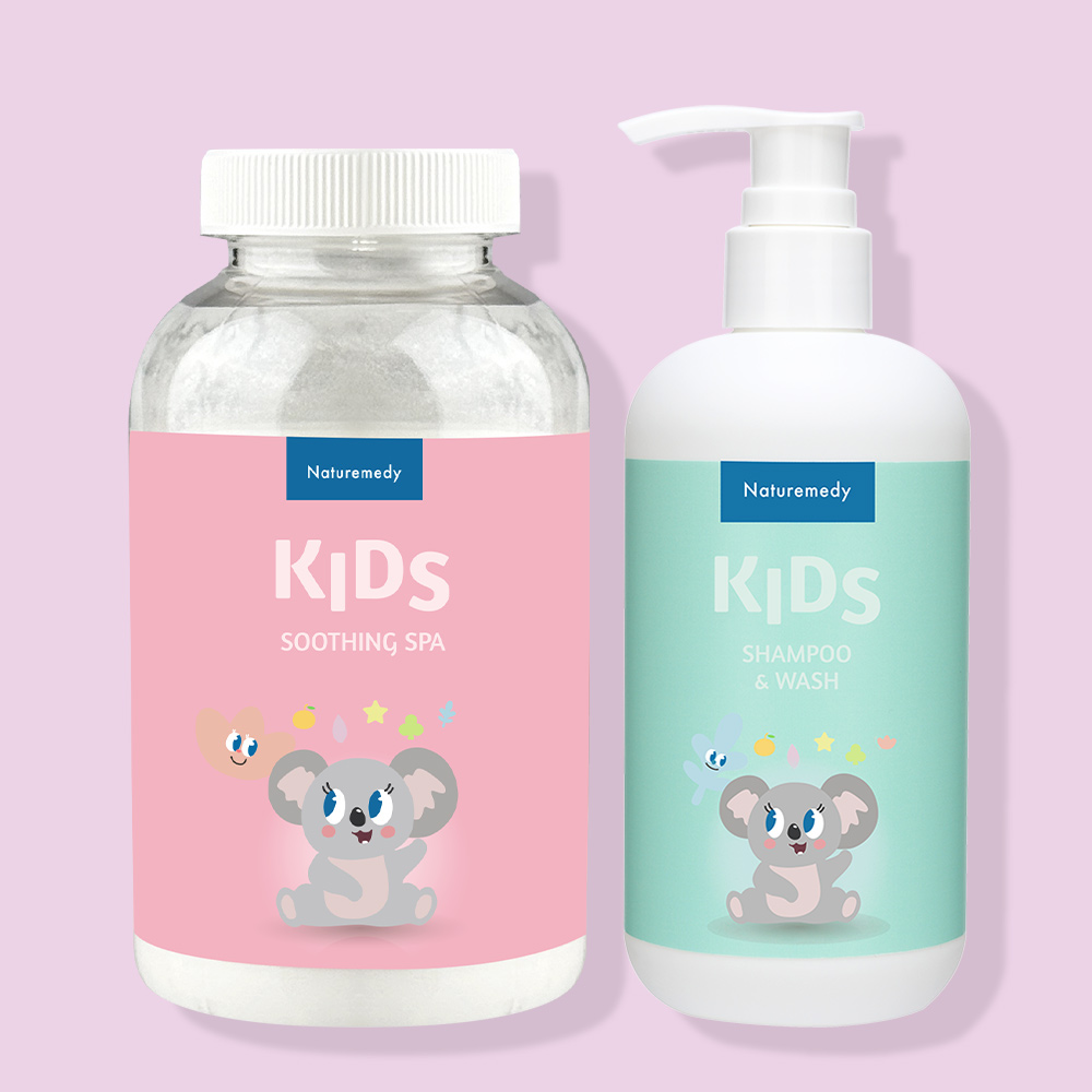 아기 입욕제 세트(수딩 스파 +샴푸 앤 워시)/ 탄산 거품 목욕 유아 침독 신생아 베이비 - 메인 이미지