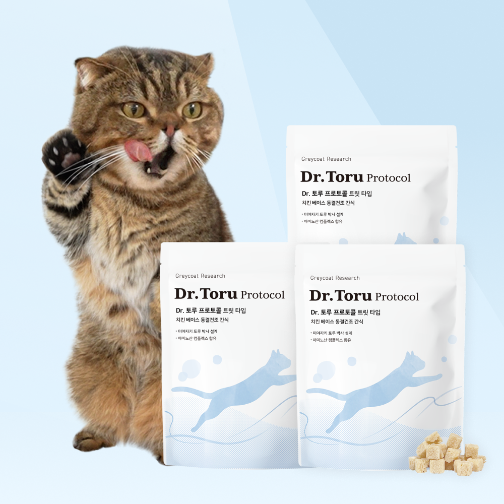 야옹섬 고양이 간식 신장 트릿 AIM 닥터토루 신부전 관리 50g, 3개