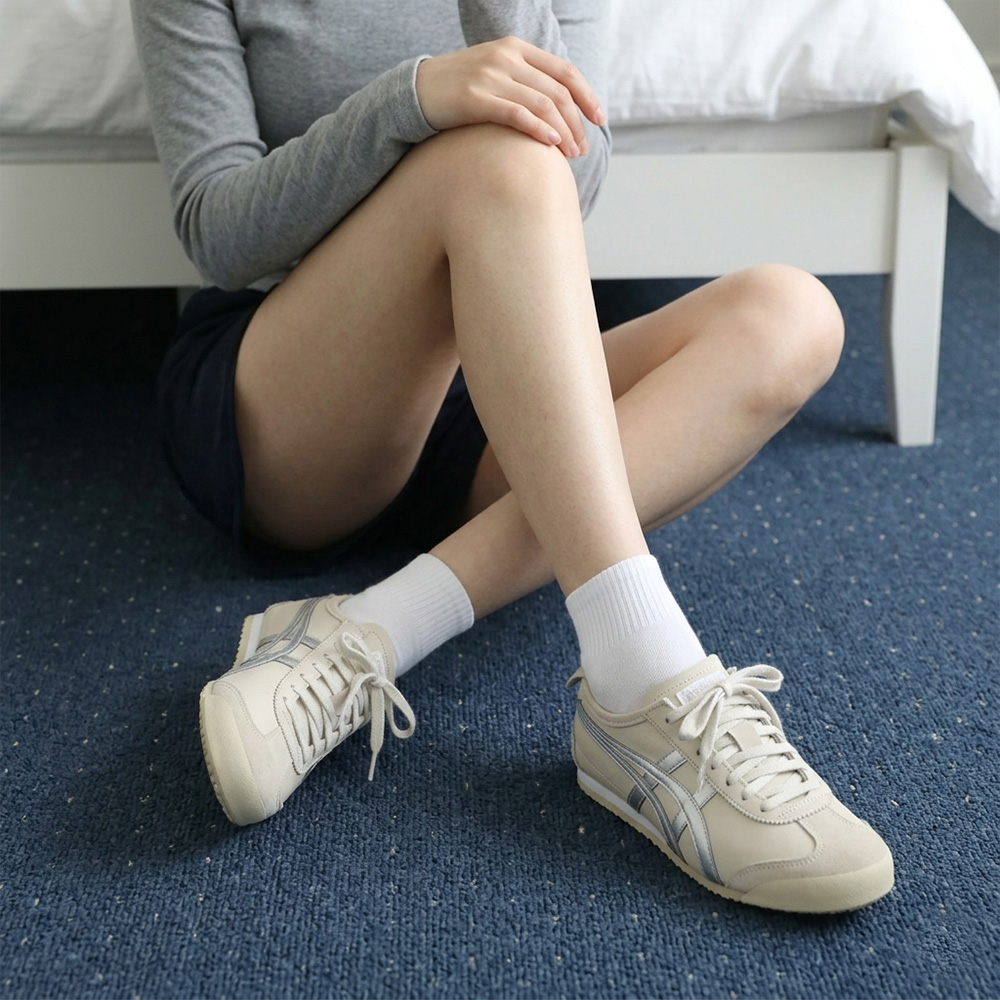 개미양말 여자 무지 중목 삭스 10켤레 카바 학생양말 - 상세 이미지 4