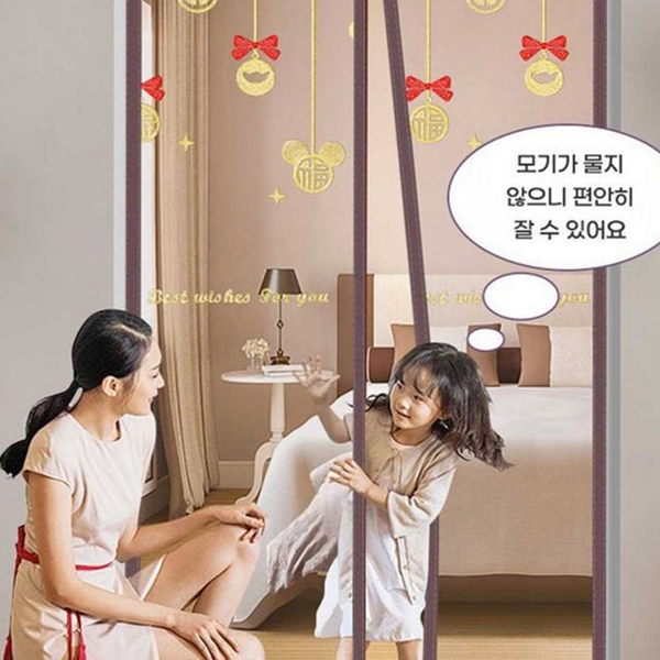 설치형 현관 방충망 자석식 현관 모기장 커튼 자동 닫힘 자석 대형 현관문 문 - 상품 이미지