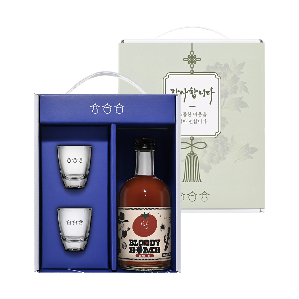 감사 샷잔선물세트 블러디밤 18도 375ml 명절 설날 추석 가정의달 선물 - 상세 이미지 3