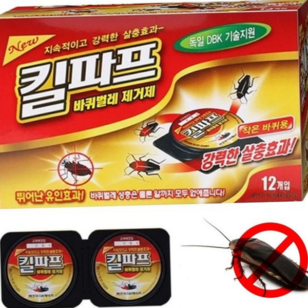 가정용 바퀴벌레약 퇴치제 퇴치 주방 12개입 바퀴벌레 먹이 끈끈이 제거제 약 제 살충제 - 상품 이미지