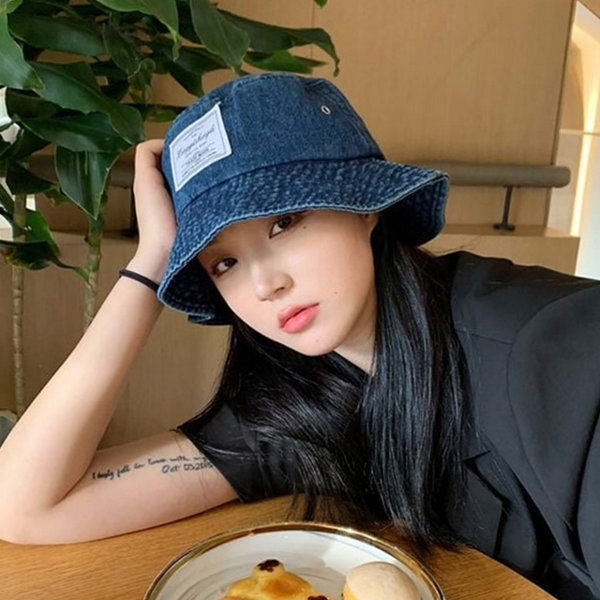 남녀공용 남성 데님 버킷 햇 데일리 여성 데님 버킷 햇 - 상품 이미지