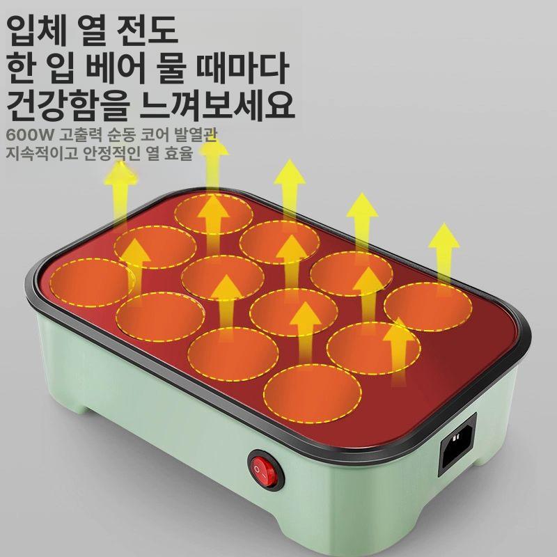일본 오사카 타코야끼 타코야키 다코야끼 문어빵 가정용 논스틱 코팅 미니 12구 멀티 무광블랙 (뚜껑 없음) 선물 없음 - 상세 이미지 5