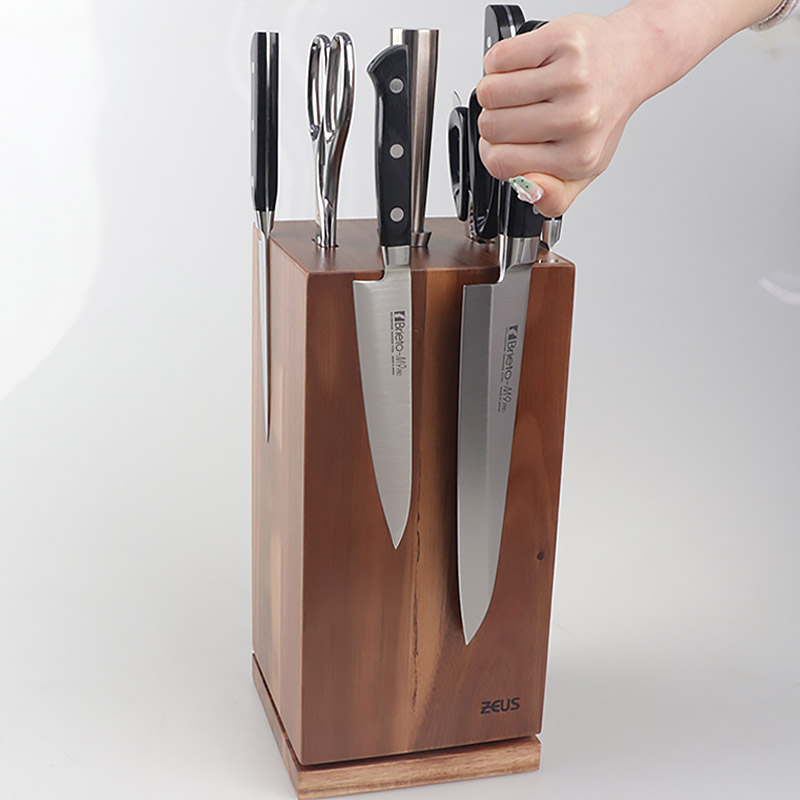 제우스 QF240 회전 자석 칼블럭 240mm 원목 나이프거치대 - 상세 이미지 3