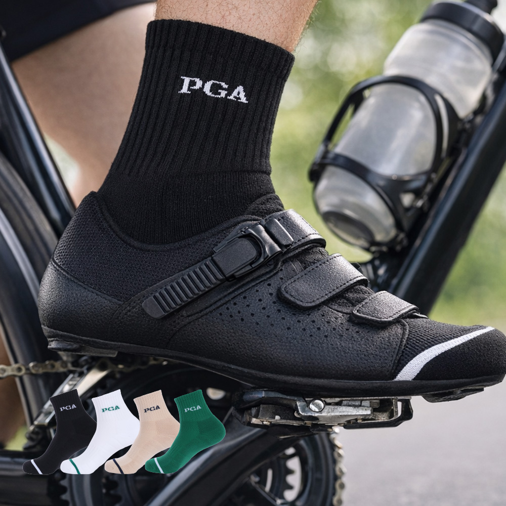 PGA 2중쿠션 스포츠 골프 중목양말 4족 세트 PGAM-70 혼합 4켤레 - 상세 이미지 2