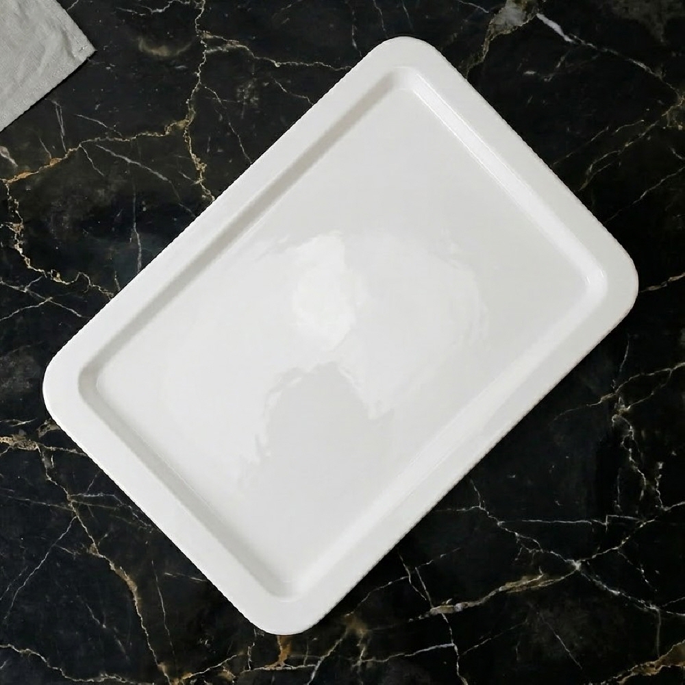 뷔페 대형 큰 멜라민 그릇 업소용 식당 샐러드 뷔페접시 56.5cm, 에코 - 상품 이미지