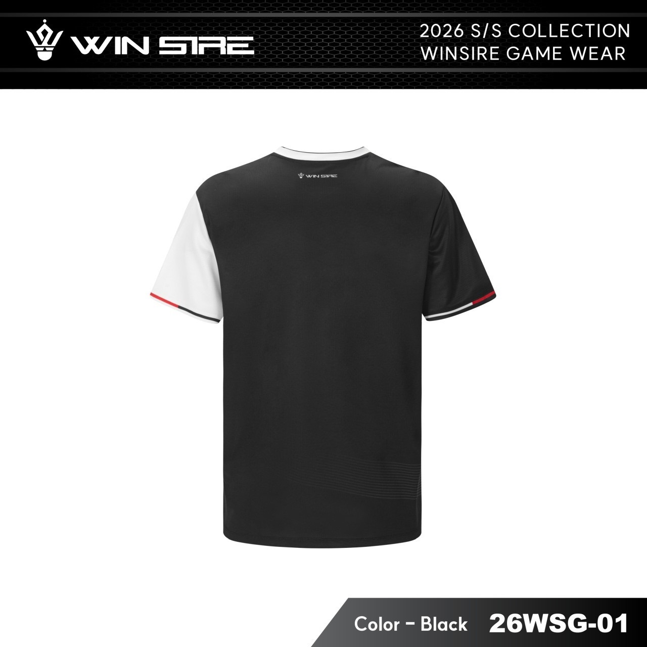 윈자이어 WINSIRE 경기 티셔츠 반팔 게임웨어 배드민턴 피클볼 2026 26WSG-01 - 상세 이미지 3