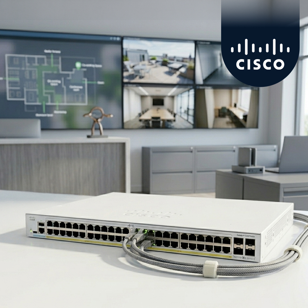 시스코 CISCO C1200-48T-4X 48포트 기가비트 관리형 스위치 10G 4SFP+ - 상품 이미지