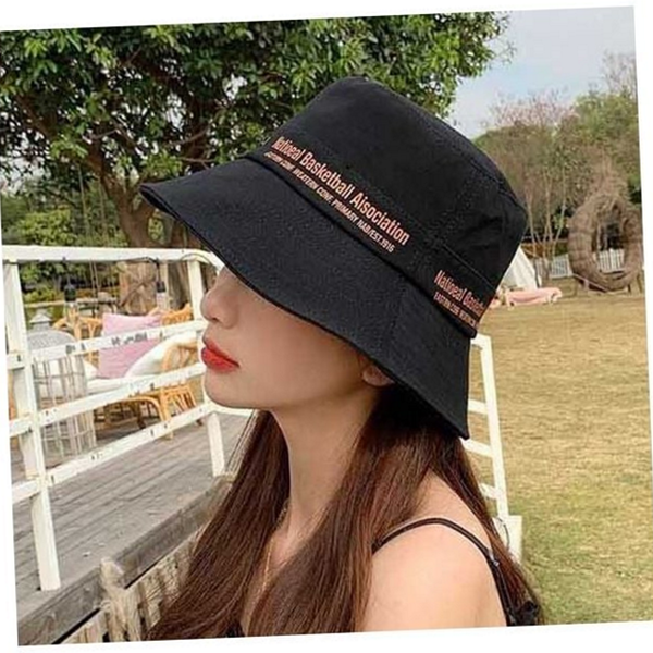 오버핏 여성 버킷 모자 벙거지 플로피 모자 데일리 여름 햇 아웃도어 라운드 레터링 사계절햇 - 상품 이미지