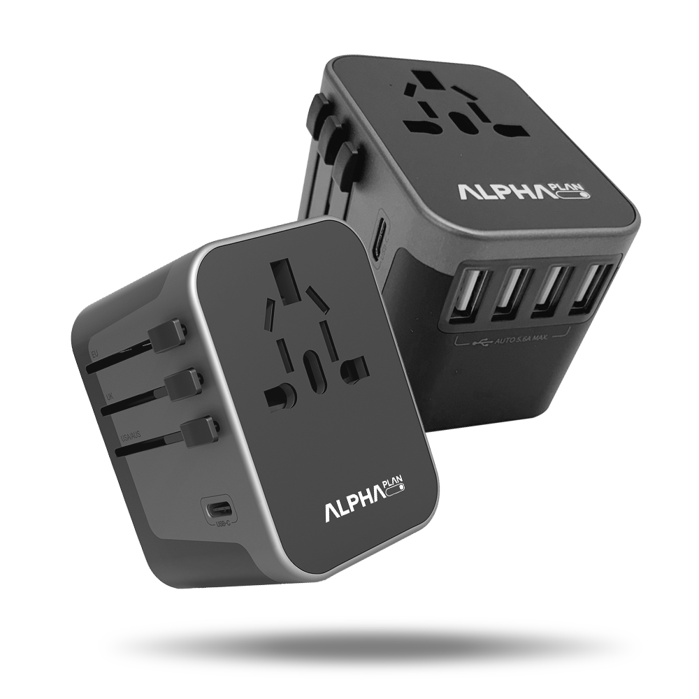 알파플랜 28W 초고속 해외 여행용 멀티어댑터 USB C타입 플러그 30cm, 블랙, 1개 - 상세 이미지 2