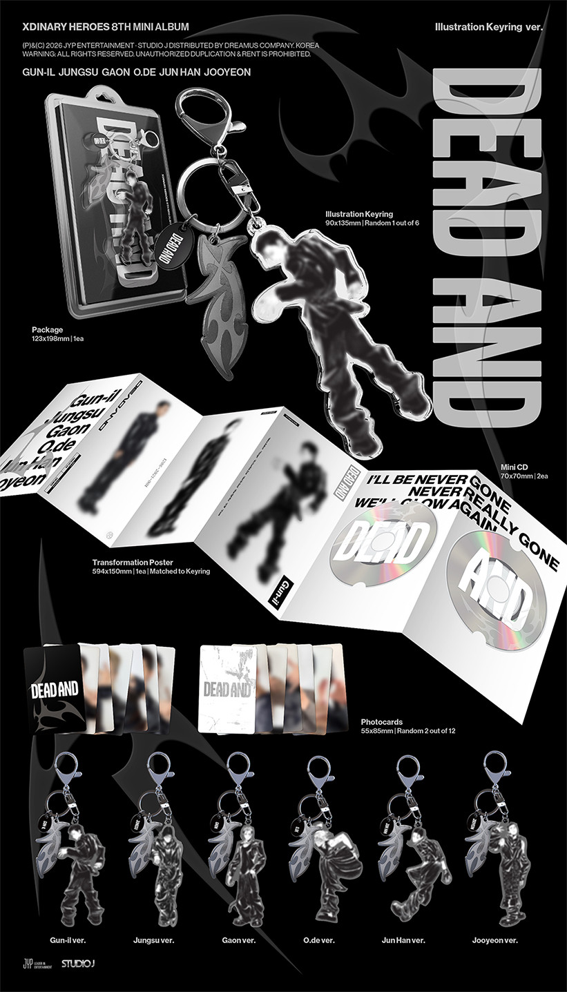 DEAD AND Mini Album イラストレーション キーリング セット — Xdinary Heroes