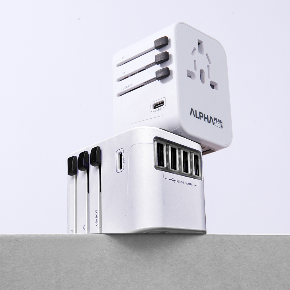 알파플랜 28W 초고속 해외 여행용 멀티어댑터 USB C타입 플러그 30cm, 화이트, 1개 - 상세 이미지 4