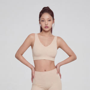 슬림9 뉴베이직 편해브라 심리스 노와이어 여자 속옷 브라 단품 착용 후기 | 사이즈/핏 총정리 - 상품 이미지 1
