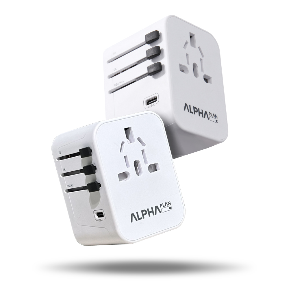알파플랜 28W 초고속 해외 여행용 멀티어댑터 USB C타입 플러그 30cm, 화이트, 1개 - 상세 이미지 3