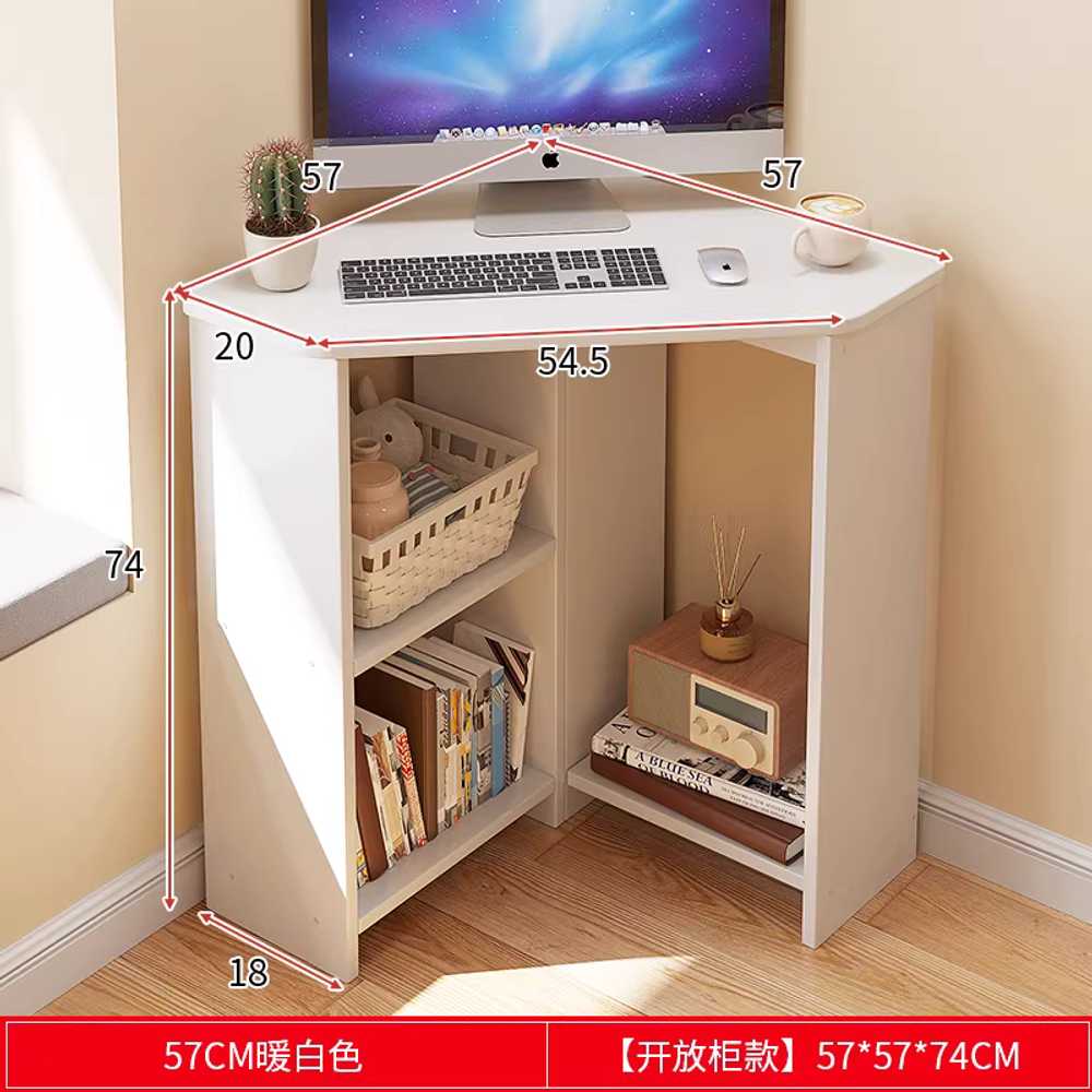 삼각형 책상 모서리 코너 공간활용 선반 테이블 데스크 57cm 이미지 6