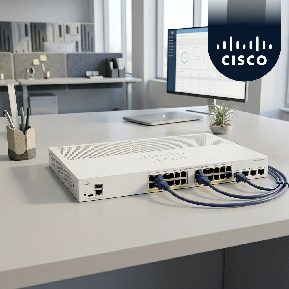 시스코 CISCO C1200-24P-4G 24포트 PoE+ 기가비트 관리형 스위치 4SFP - 상품 이미지