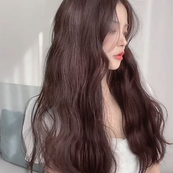 내추럴웨이브 가발 붙임 여성 헤어 피스 롱 머리 고열사 - 상품 이미지