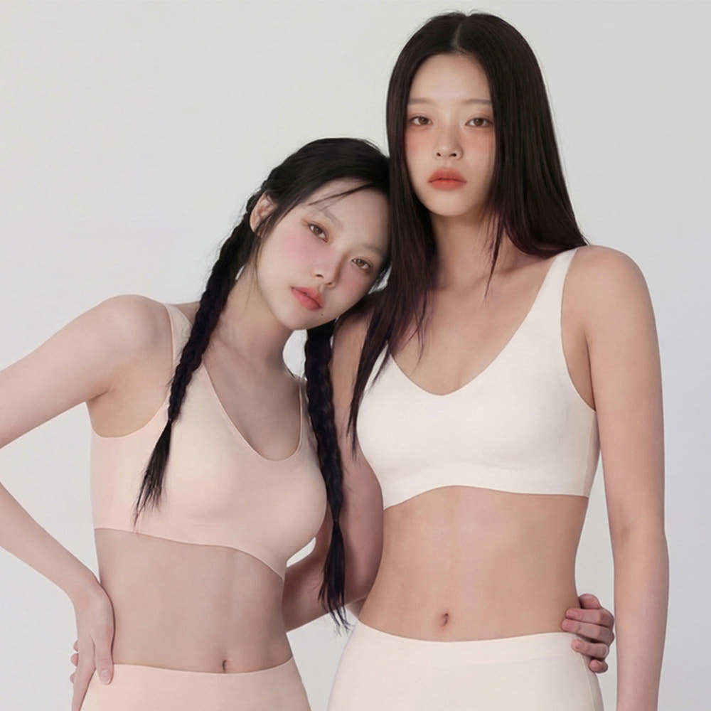 슬림9 슬림9 뉴베이직 편해브라 심리스 브라 2매 노와이어