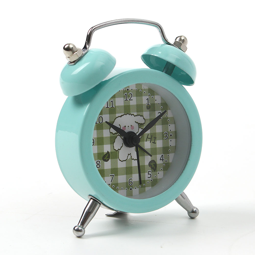 귀욤이 미니 탁상시계 알람 (하이 퍼피) 초미니 해머벨 자명종 건전지 - 상품 이미지
