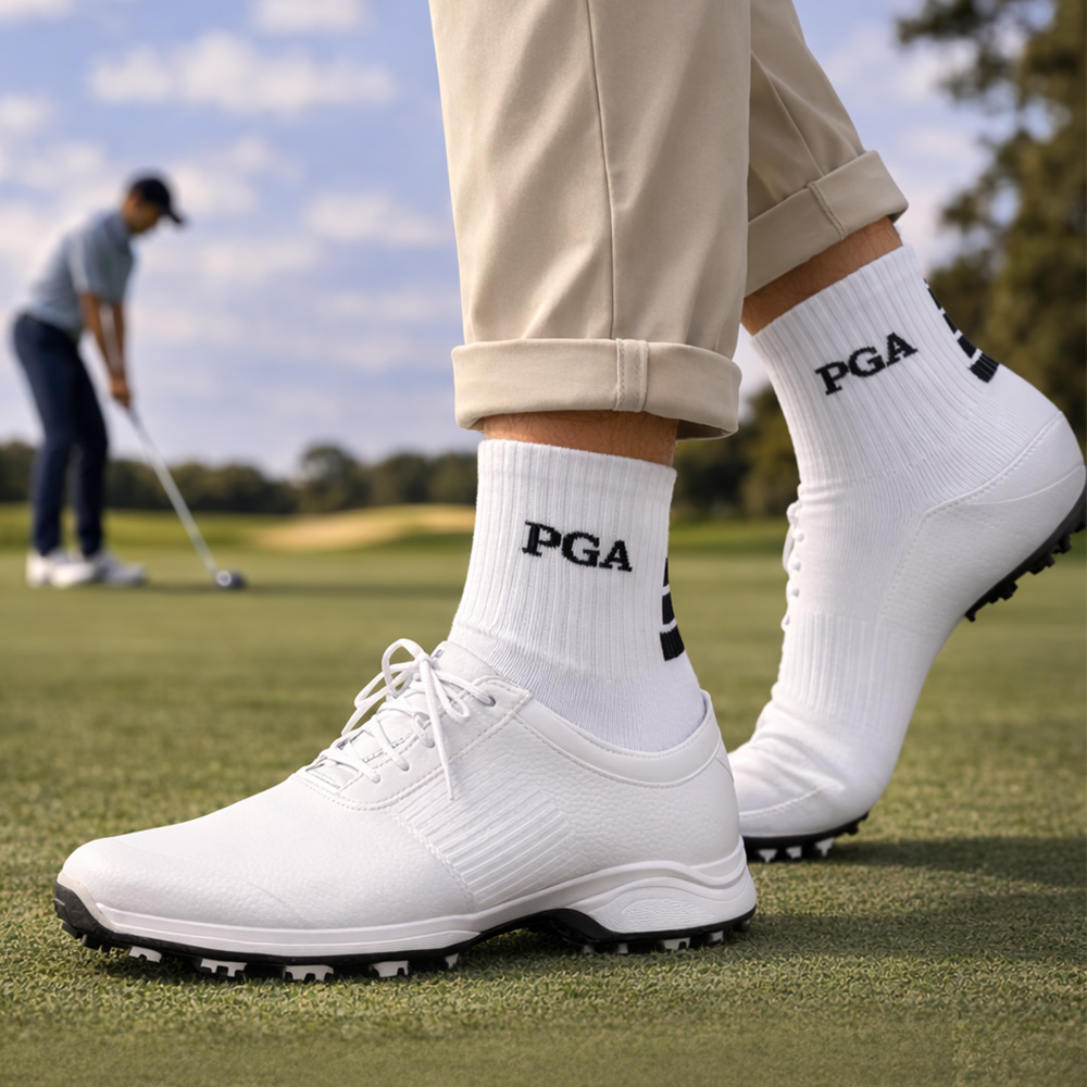 PGA 2중쿠션 스포츠 골프 중목양말 4족 세트 PGAM-68 혼합 (랜덤2+1+1켤레) - 상세 이미지 5