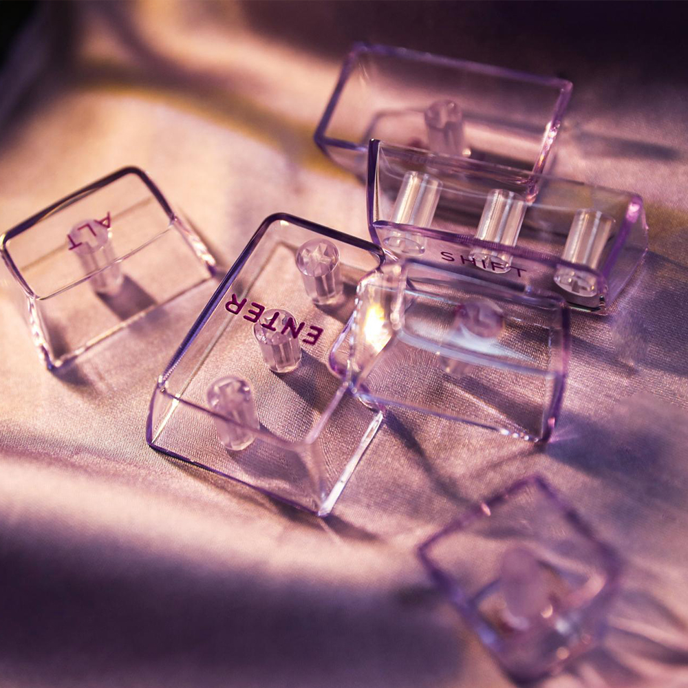 키붐 투명 키캡 세트 보라 - 상품 이미지