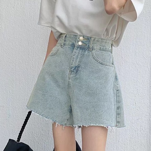 캐주얼 여성 데님 팬츠 반바지 데님 팬츠 여름 쇼츠 - 상품 이미지