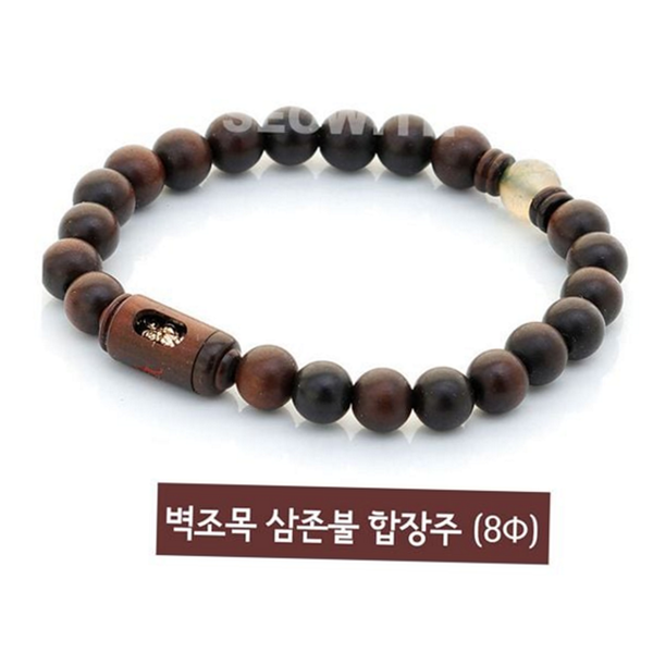 나무 원목 염주 팔찌 12지신 벽조목 팔찌 부모님 선물 - 상품 이미지