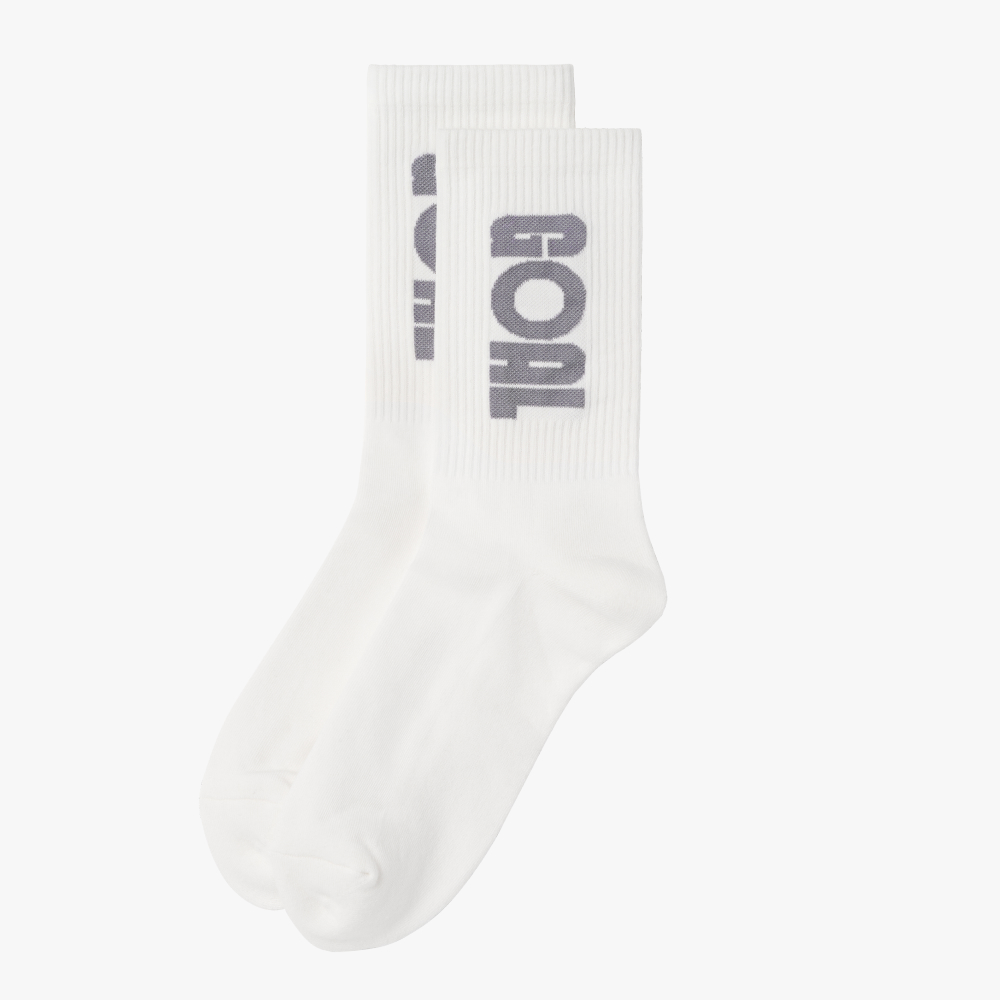ESSENTIAL LIGHT CREW SOCKS-OFF WHITE - 메인 이미지