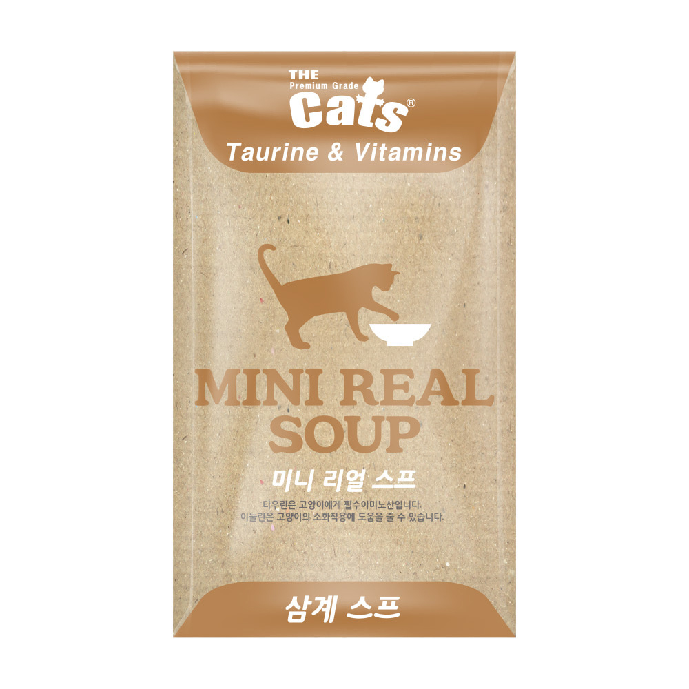 더캣츠 미니리얼 스프 40g 삼계스프맛 고양이 스프