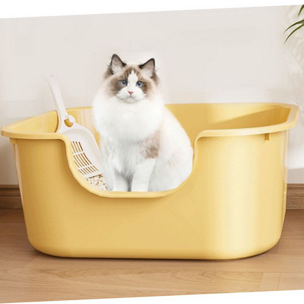 대형 고양이 화장실 반려동물 고양이 배변 통 플라스틱 사막화 모래통 오픈형 반려묘 애완묘 - 상품 이미지