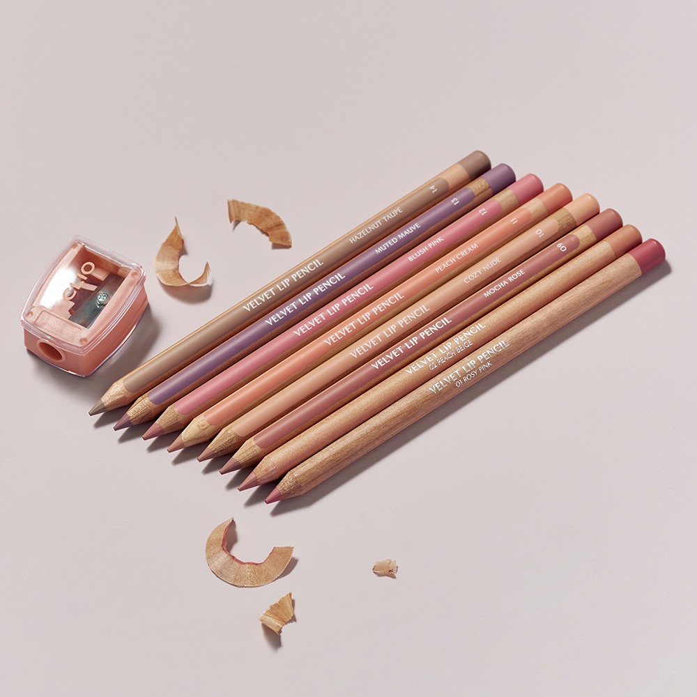 [2EA] 클리오 벨벳 립 펜슬 기획세트 [본품+샤프너 구성] [1.45g+1.45g] 제품 이미지