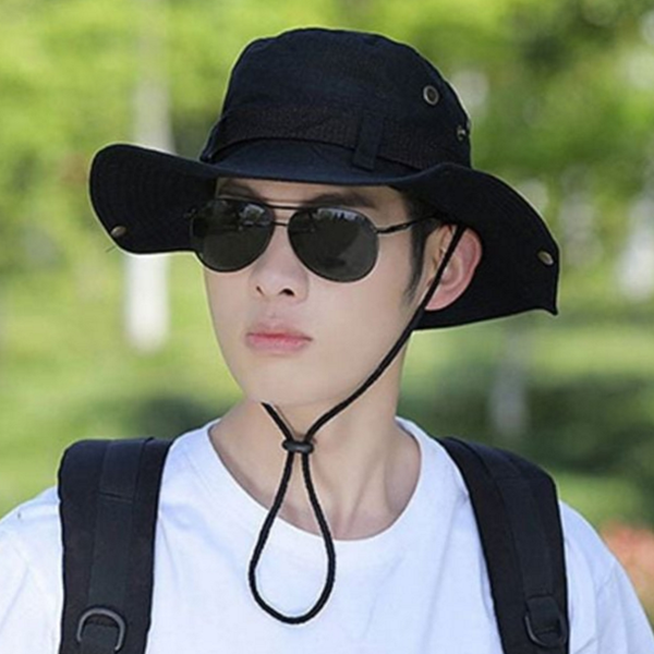 여름 남성 버킷 햇 사파리 남성 벙거지 모자 캠핑 여행 - 상품 이미지