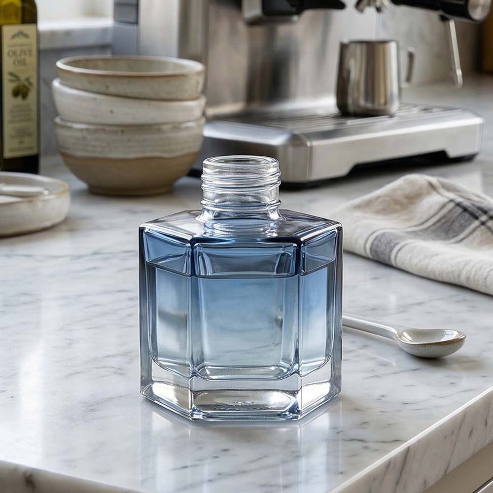 디퓨저 용기 유리병 블루헥타곤 50ml 스티커 리드스틱포함 DIY 이미지 8