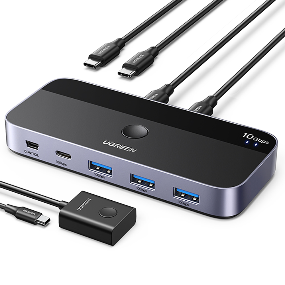 유그린 USB3.2 C타입 10Gbps 2대4 2C 2A USB 멀티허브 스위치 선택기 CM691 - 상품 이미지