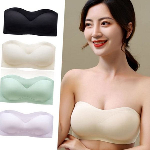 끈없는 여성 튜브 탑 브라 와이어리스 여성 심리스 브라 흘러내림방지 - 상품 이미지