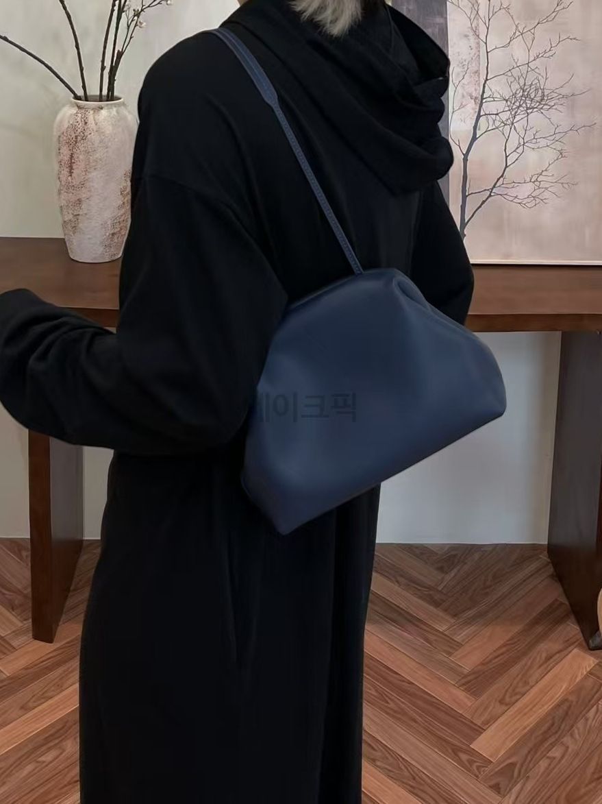 고급 천연 양가죽 숄더백 여성용 미니 만두백 하객패션 우아한 스타일 내부까지 양가죽 - 상품 이미지
