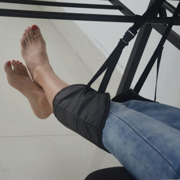 휴대용 발 해먹 직장인 발 받침대 여행용 스트랩 책상 다리 쿠션 지지대 사무실 발걸이 - 상품 이미지
