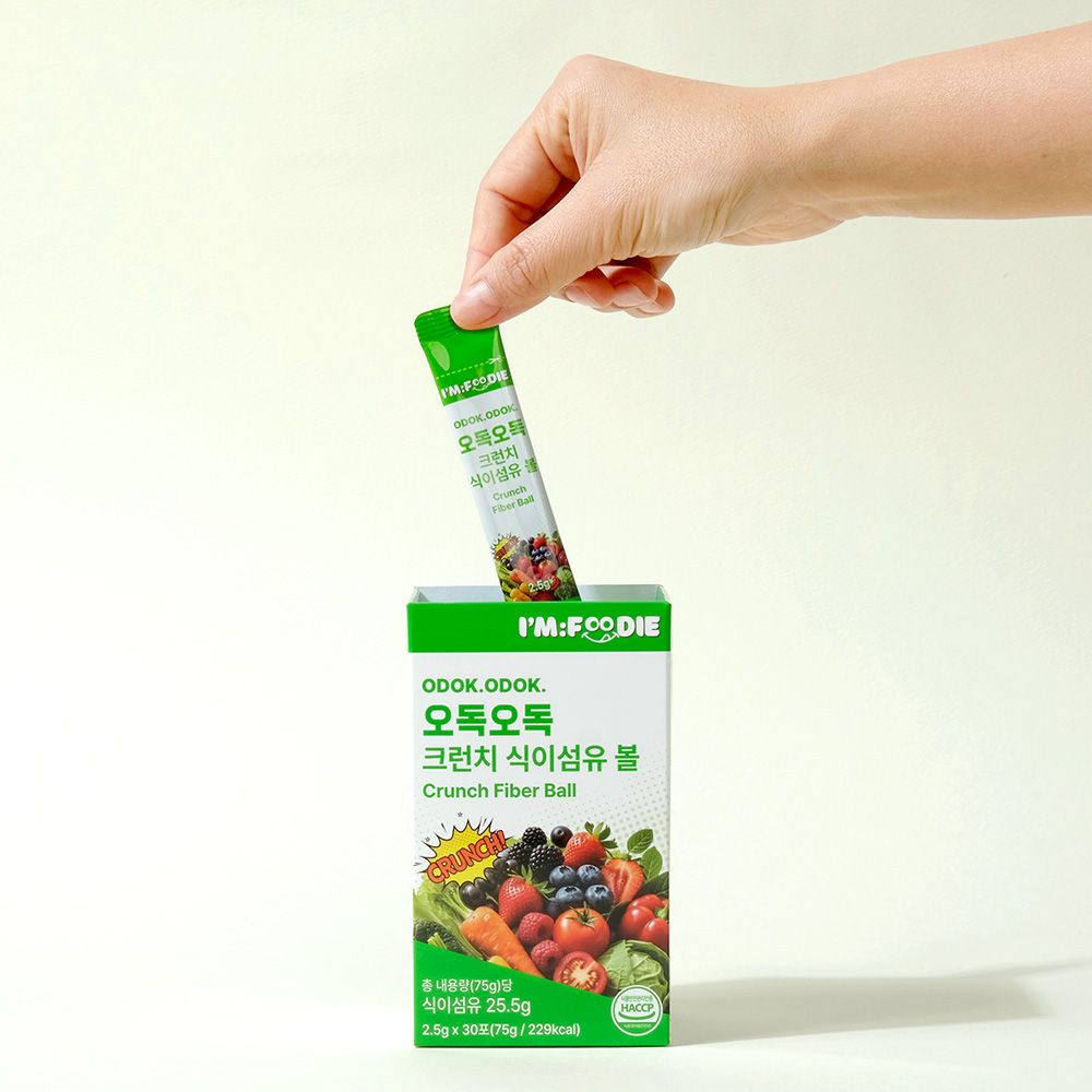 아임푸디 오독오독 크런치 식이섬유 볼 야채 샐러드 샤인머스켓맛 30포, 1개 이미지 7