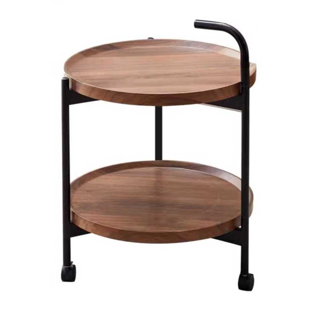 원목 트롤리 이동식 주방 웨건 호텔 협탁 카트 45x45x63 - 상품 이미지