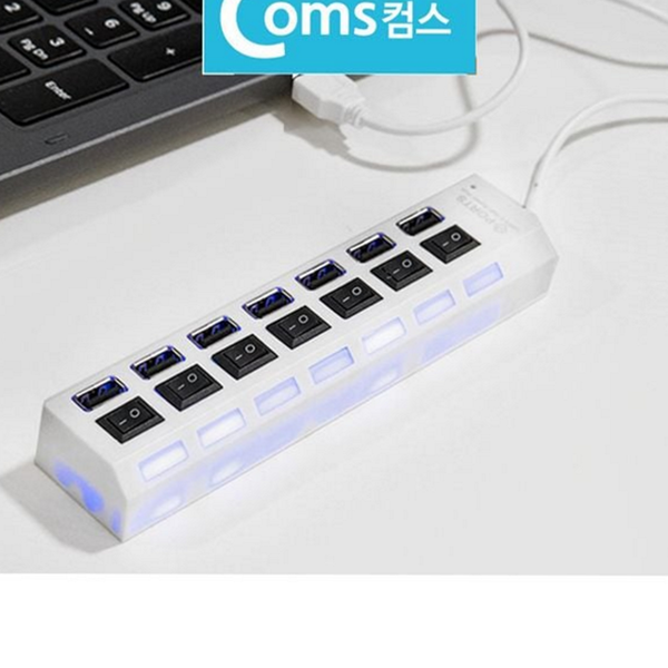 무전원 usb 허브 스위치형 7 포트 usb 허브 데스크탑 노트북 - 상품 이미지
