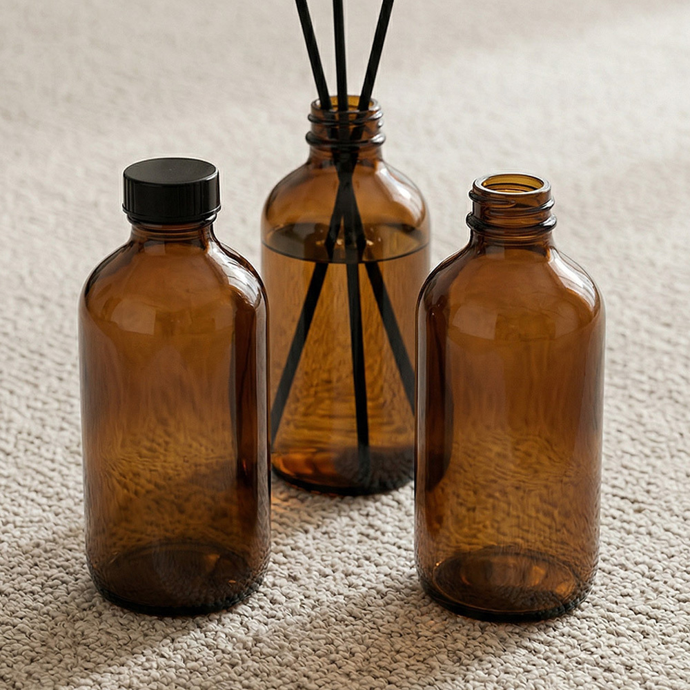 디퓨저 용기 공병 브라운 200ml 스티커 리드포함 재료 이미지 6