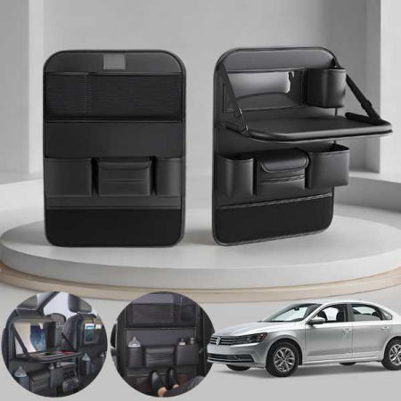 폭스바겐 파사트 1.8TSI(11~19)7세대(CRR) 자동차 헤드레스트 접이식 테이블 멀티 포켓 블랙 1개